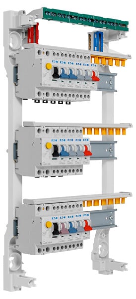 EATON CAPRI - Tableau 3 rangées pré-équipé 2 inter. diff. 63A + 1 inter. diff. 40A + 13 disjoncteurs-EATON - large
