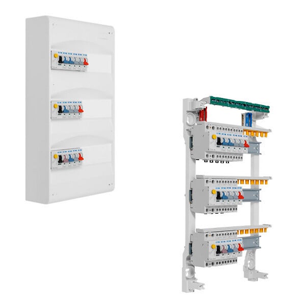 EATON CAPRI - Tableau 3 rangées pré-équipé 2 inter. diff. 63A + 1 inter. diff. 40A + 13 disjoncteurs-EATON - large