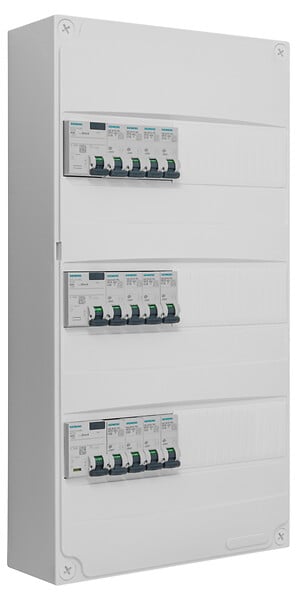 SIEMENS - SIEMENS TABLEAU PREEQUIPE 3 RANGEES 3 ID + 12 DISJ SIEMENS (KNX) - large