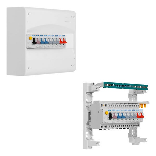 EATON CAPRI - EATON Tableau 1 rangée pré-équipé 1 inter. diff. 40A type AC + 8 disjoncteurs - large