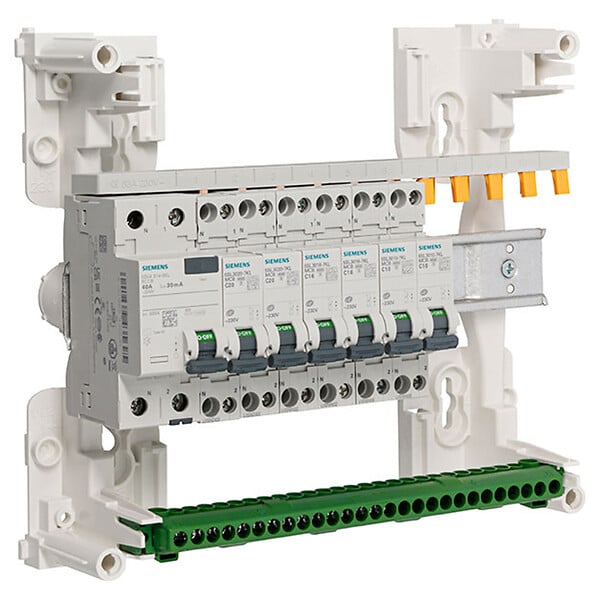 SIEMENS - Tableau électrique pré-équipé 1 rangée 13 modules 6 disjoncteurs 1 interrupteur différentiel-SIEMENS - large