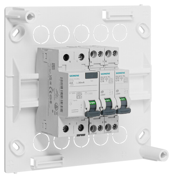 SIEMENS - Tableautin pré-équipé 1 inter. diff. 40A type AC + 2 disjoncteurs - large