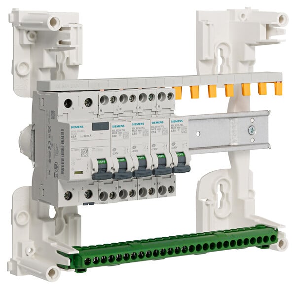 SIEMENS - SIEMENS TABLEAU PREEQUIPE 1 RANGEE 1ID + 4 DISJ SIEMENS (KNX) - large