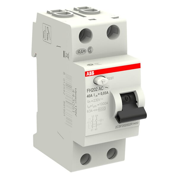 ABB - Interrupteur différentiel FH202 - 40A - Type AC - large