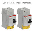 ABB - Lot de 2 Interrupteurs différentiels automatiques raccordement Rapide 40A 30mA Type A-ABB - vignette