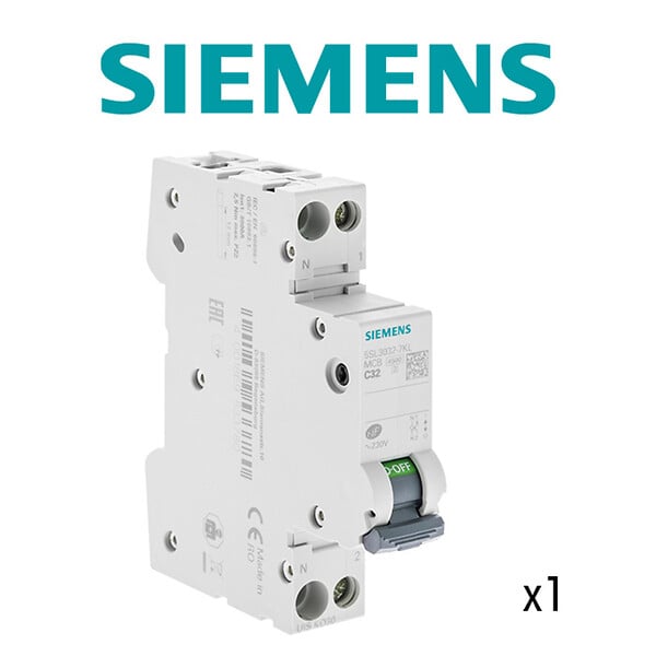 SIEMENS - SIEMENS Disjoncteur 32A Ph+N courbe C 4.5kA 230V - large