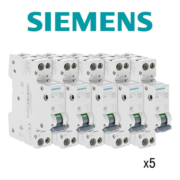 SIEMENS - SIEMENS Lot de 5 Disjoncteurs PH 20A (983) - large