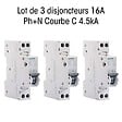 SIEMENS - SIEMENS Lot de 3 disjoncteurs phase + neutre 16A - vignette