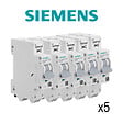 SIEMENS - SIEMENS Lot de 5 disjoncteurs Auto P+N 20A - vignette