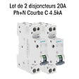 SIEMENS - SIEMENS Lot de 2 disjoncteurs électriques phase + neutre 20A - vignette