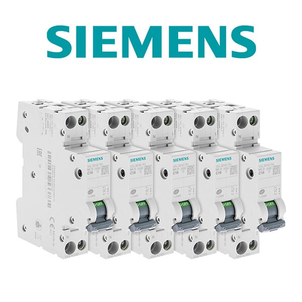 SIEMENS - SIEMENS Lot de 5 Disjoncteurs PH 10A électriques phase + neutre, haute qualité - large