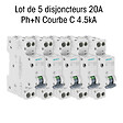 SIEMENS - SIEMENS - Lot de 5 disjoncteurs électriques phase + neutre 20A KNX - vignette