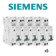 SIEMENS - SIEMENS - Lot de 5 disjoncteurs électriques phase + neutre 20A KNX - vignette