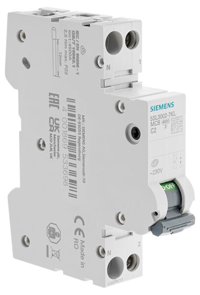 SIEMENS - SIEMENS Disjoncteur 2A Ph+N courbe C 4.5kA 230V - large