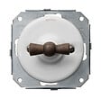 FONTINI - FONTINI GARBY COLONIAL VV Interrupteur Va & Vient Porcelaine Blanche Manette Bois Hêtre - vignette