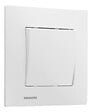 SIEMENS - SIEMENS Va & Vient Blanc Delta Viva avec plaque blanche, design DELTA VIVA, qualité Siemens, interrupteur mural élégant et fonctionnel - vignette