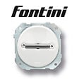 FONTINI - FONTINI Poussoir rotatif métal chrome porcelaine blanche DO LOW - vignette