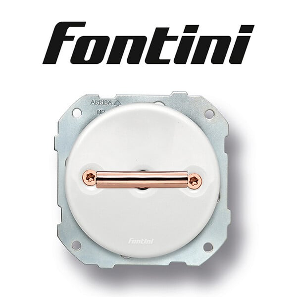 FONTINI - FONTINI Va-et-vient métal cuivre brillant porcelaine blanche DO LOW - large
