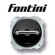 FONTINI - FONTINI Va-et-vient métal chrome porcelaine noire DO LOW - vignette