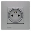 SIEMENS - SIEMENS Prise 2P+T SILVER Delta Viva + Plaque Silver - vignette
