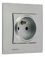 SIEMENS - SIEMENS Prise 2P+T SILVER Delta Viva + Plaque Silver - vignette