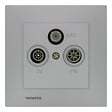 SIEMENS - SIEMENS Prise TV FM SAT Silver Delta Viva + Plaque Silver - vignette