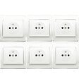 SIEMENS - Lot de 6 prises 2P+T + plaque Blanc Delta Iris SIEMENS - vignette
