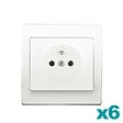 SIEMENS - Lot de 6 prises 2P+T + plaque Blanc Delta Iris SIEMENS - vignette