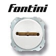 FONTINI - FONTINI Va-et-vient double métal laiton vieilli porcelaine blanche DO LOW - vignette