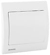 SIEMENS - SIEMENS Poussoir Blanc Delta Iris + Plaque basic Blanc - vignette