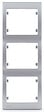 SIEMENS - SIEMENS Plaque Triple Verticale Silver SIEMENS - vignette