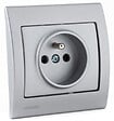 SIEMENS - SIEMENS Lot de 10 Prises 2P+T Silver Delta Iris avec plaques Basic Silver - vignette