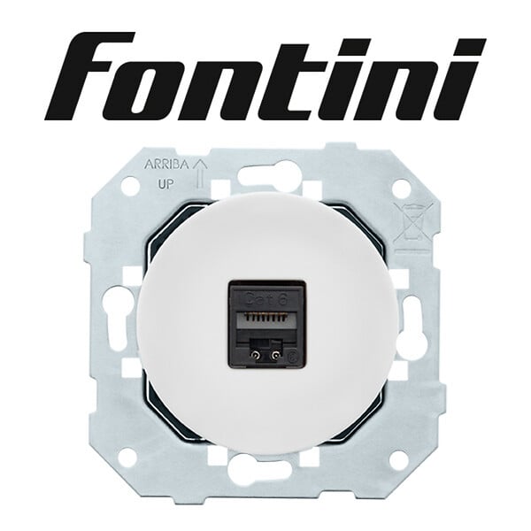 FONTINI - FONTINI Prise RJ45 CAT6 blanc glossy DOM - large