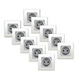 SIEMENS - SIEMENS LOT 10 Prises 2P+T Silver Delta Viva avec plaques blanc - vignette