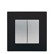 SIEMENS - SIEMENS Double Va et Vient Silver Delta Viva + Plaque Noir - vignette