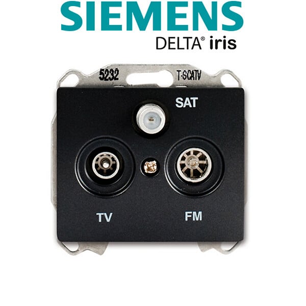 SIEMENS - SIEMENS Prise TV/FM/SAT Anthracite SIEMENS - large