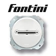 FONTINI - FONTINI Double poussoir rotatif double métal chrome porcelaine blanche DO LOW - vignette