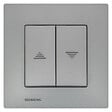 SIEMENS - SIEMENS Interrupteur Volet Roulant Silver Delta Viva + Plaque Silver - vignette