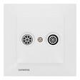 SIEMENS - SIEMENS Prise TV /FM Blanc Delta Viva + Plaque Blanc - vignette