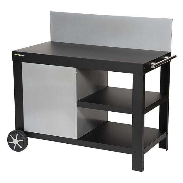 COOK'IN GARDEN - Desserte noire NOVA pour plancha - large