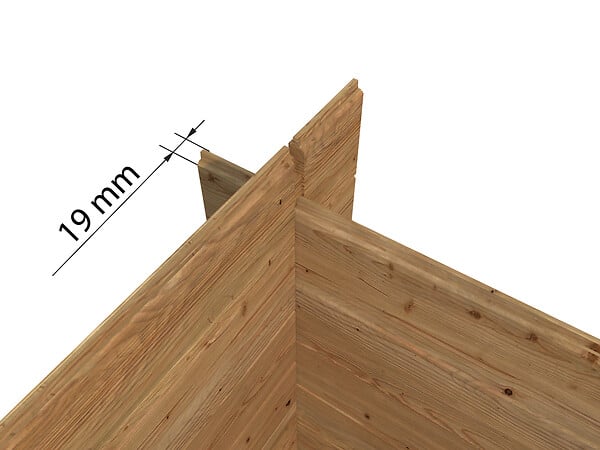 WHITE WOOD - Abri de jardin en bois  Pablo 1 - Naturel - L.218xH.218xP.191cm - large