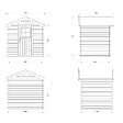 WHITE WOOD - Abri de jardin en bois  Pablo 1 - Naturel - L.218xH.218xP.191cm - vignette