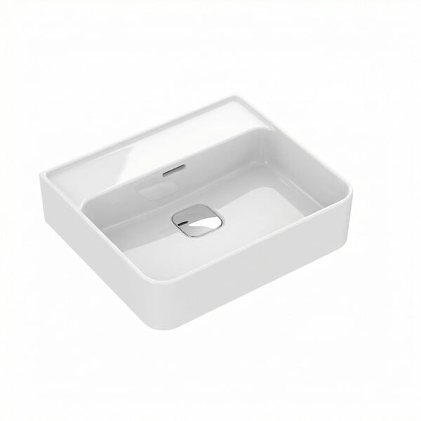 IDEAL STANDARD - Ideal Standard Strada II Lavabo suspendu 50 x 43 cm – avec trop-plein – Bonde incluse – Blanc brillant (E239801) - large