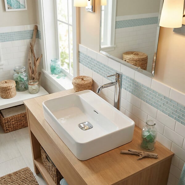 IDEAL STANDARD - Ideal Standard Strada II Lavabo suspendu 50 x 43 cm – avec trop-plein – Bonde incluse – Blanc brillant (E239801) - large