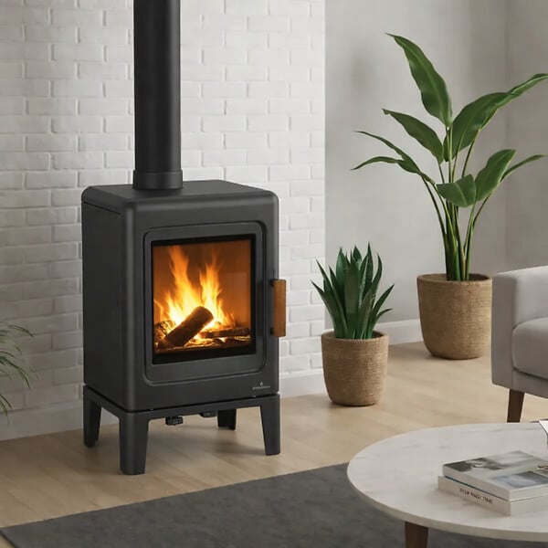 BRONPI - POÊLE À BOIS LIRA ÉTANCHE EN FONTE 5KW - - large