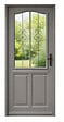 GD MENUISERIES - Porte d'entrée Bois Vitrée Santiago Gris Quartz, H215 x L90 cm Côte Tableau p.Gauche, (Poignée, Barillet ref 010723NO) - vignette
