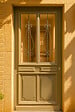 GD MENUISERIES - Porte d'entrée Bois Vitrée Baptiste Vert Gris Olive, H200 x L90 cm Côte Tableau p, Gauche, (Poignee, Barillet ref IN158RPL2 - IN303NEW) - vignette