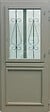 GD MENUISERIES - Porte d'entrée Bois Vitrée Baptiste Vert Gris Olive, H200 x L90 cm Côte Tableau p, Gauche, (Poignee, Barillet ref IN158RPL2 - IN303NEW) - vignette