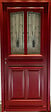 GD MENUISERIES - Porte d'entrée Bois Vitrée Martine Rouge pourpre, H215 x L90 cm Côte Tableau p.Droit, (Poignee, Barillet ref 010403RFP) - vignette