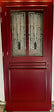 GD MENUISERIES - Porte d'entrée Bois Vitrée Martine Rouge pourpre, H215 x L90 cm Côte Tableau p.Droit, (Poignee, Barillet ref 010403RFP) - vignette